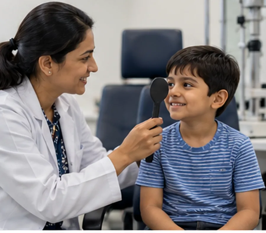 Clinical photograph illustrating Paediatric Eye Care & Squint