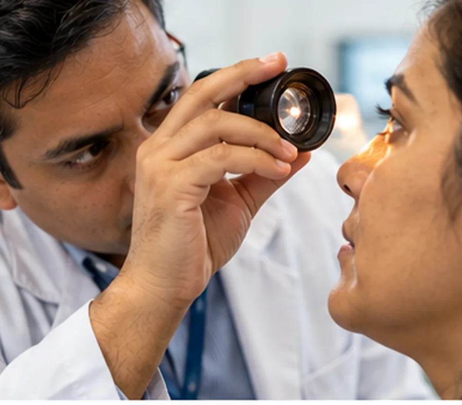 Illustrative ophthalmic consultation